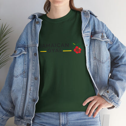 Jamaican Gyal Floral Tee - Caribbean Pride Graphic T-Shirt