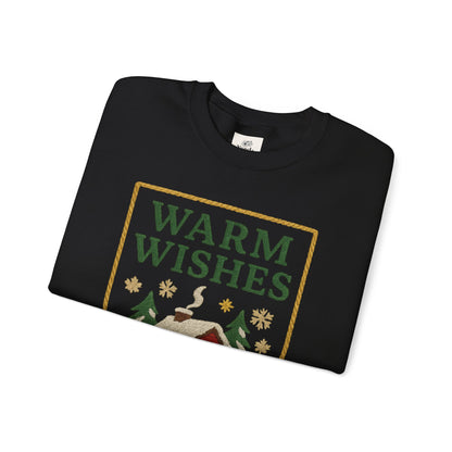 Cozy Warm Wishes Sweatshirt, Holiday Sweatshirt, Winter Fashion, Family Gathering, Gift for Her, Comfortable Crewneck