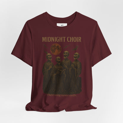 Gothic Band Tee, Perfect for Concerts, Halloween, Music Lovers, Midnight Choir Graphic Tee, Casual Wear, Unique Gift