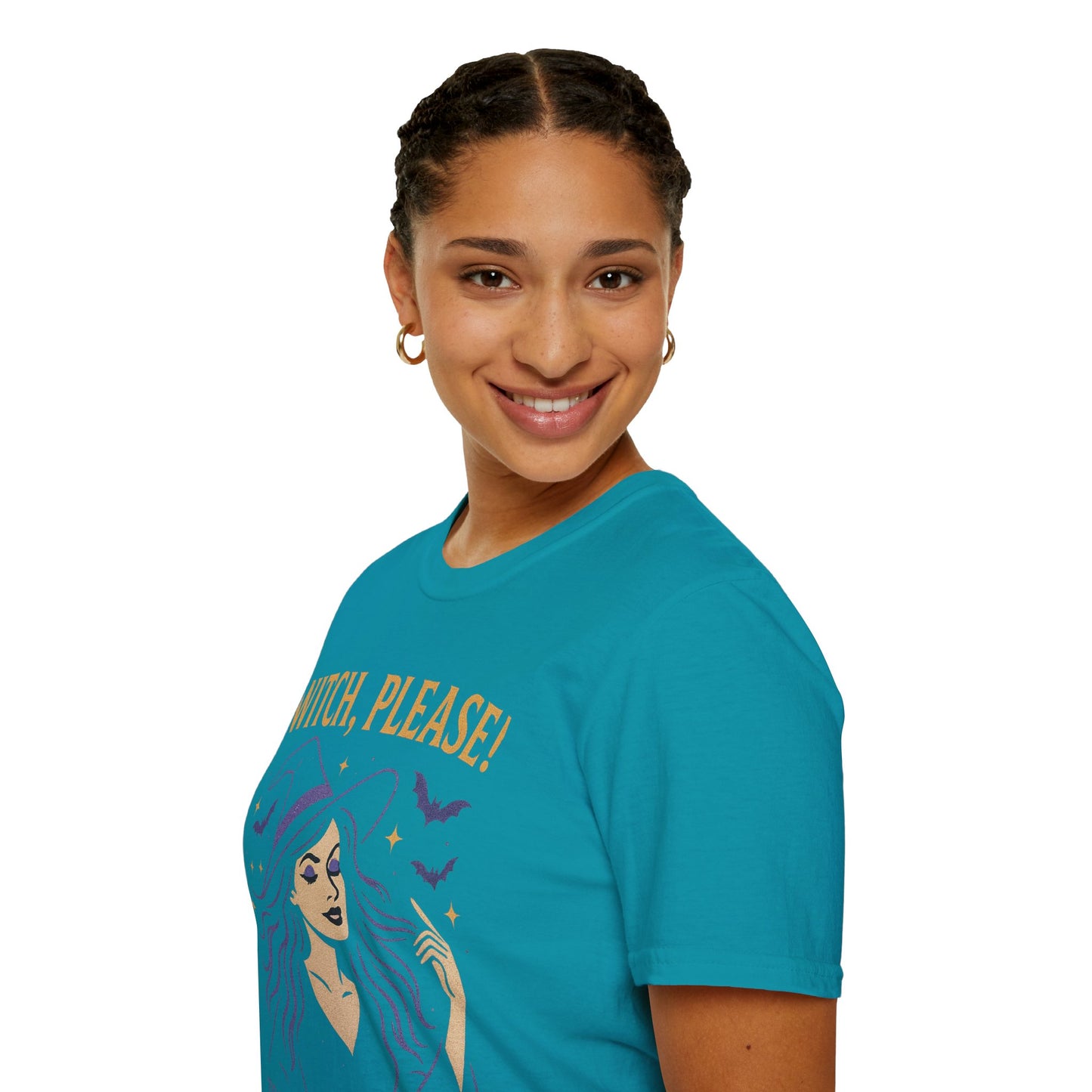 Witch Please Glam T-Shirt, Halloween Costume, Celestial T-Shirt, Gift for Her, Witchy Vibes, Boho Tee, Spooky Season Wear