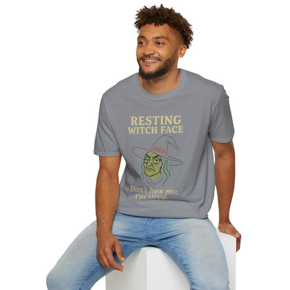 Resting Witch Face Unisex T-Shirt, Halloween Tee, Funny Witch Shirt, Gift for Her, Cute Casual Top, Spooky Season Apparel