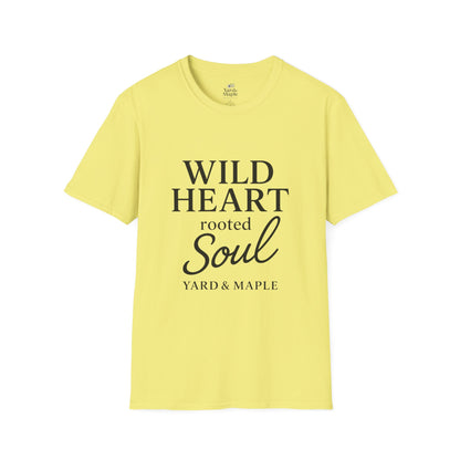 Wild Heart Unisex Softstyle T-Shirt | Inspirational Tee, Gift for Nature Lovers, Casual Wear, Birthday Gift, Boho Style