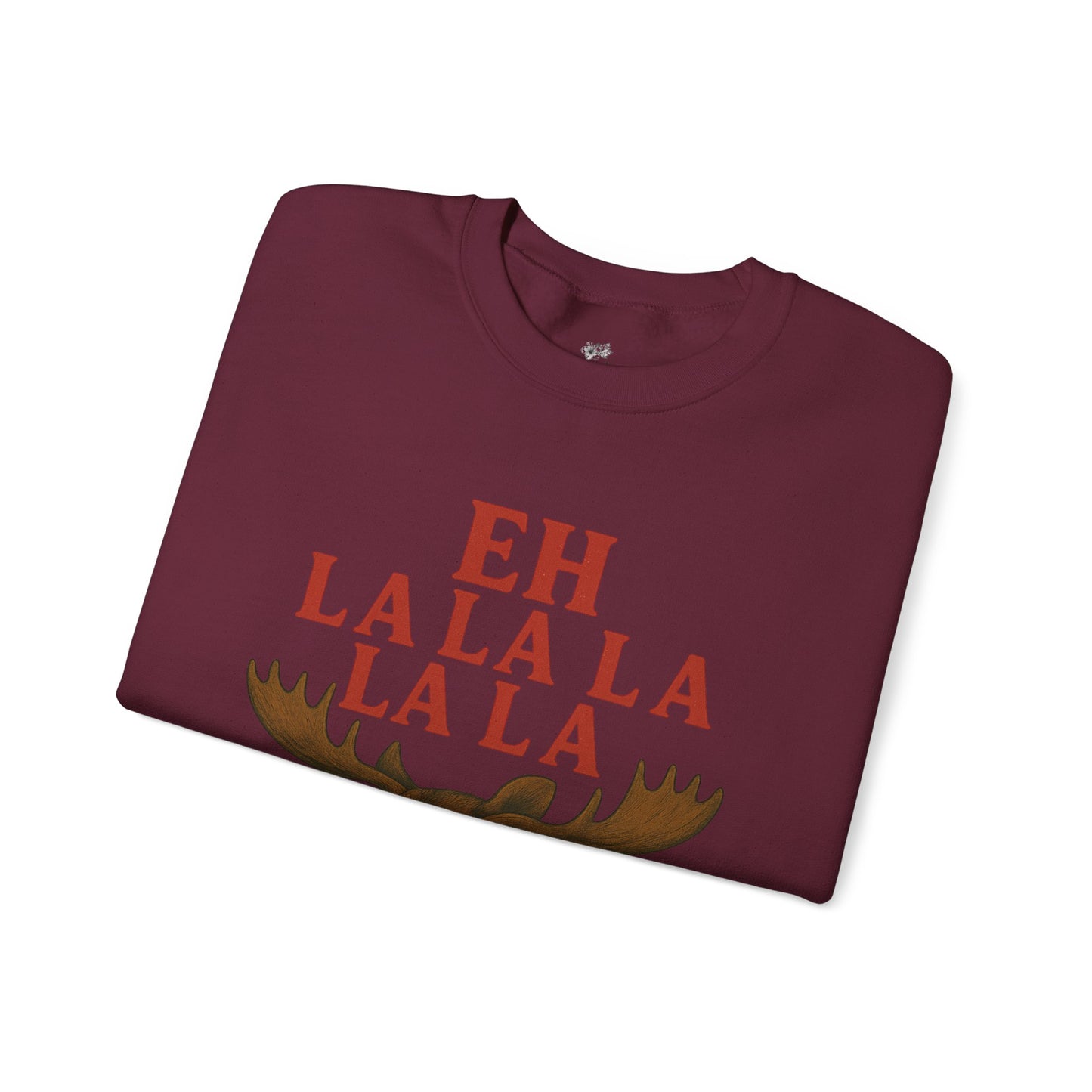Festive Moose Sweatshirt with 'Eh La La La La La' Design, Cozy Holiday Apparel, Perfect for Christmas, Winter Parties, Gift Idea