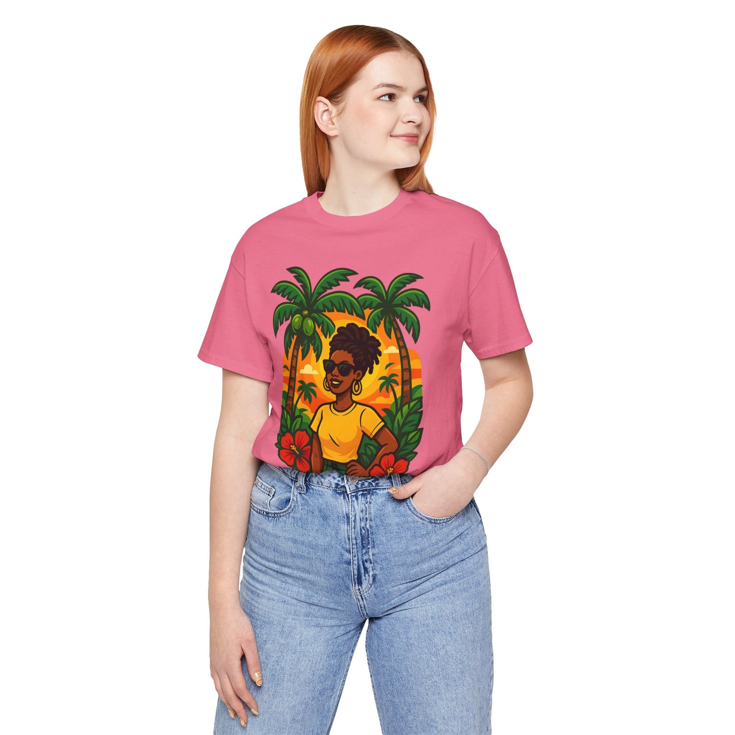 Tropical Sunset Tee - Beach Vibes, Summer Fashion, Vacation Apparel, Gift for Her, Cute Graphic Shirt