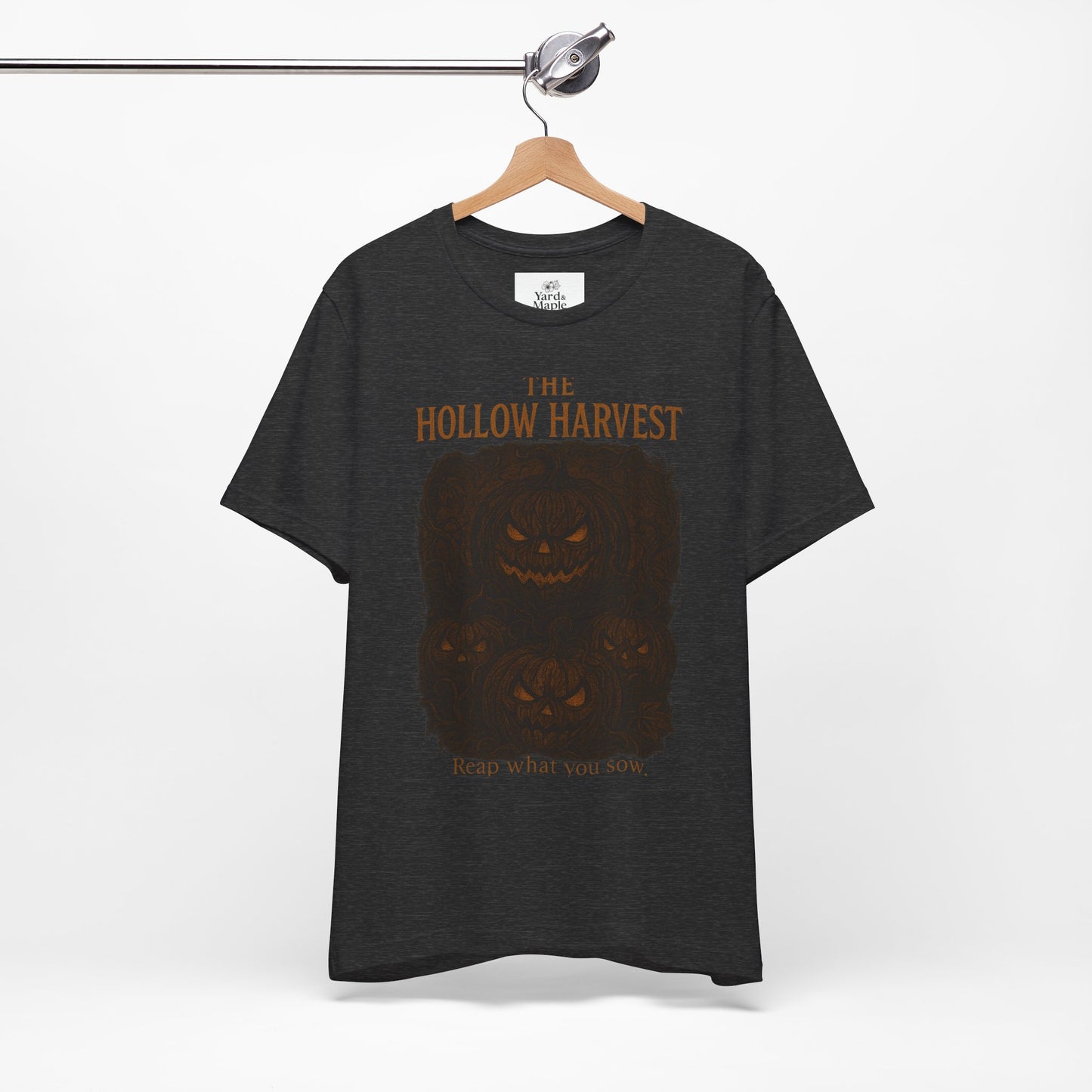 Halloween Themed Unisex Jersey Tee, Spooky Pumpkin Shirt, Fall Fashion Tee, Harvest Festival Shirt, Halloween Gift Idea