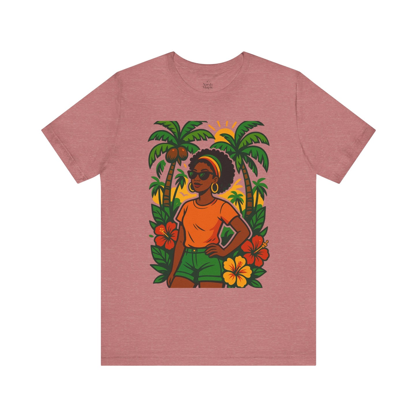 Tropical Vibe Tee, Summer Shirt, Vacation Outfit, Beach Lover Gift, Festival Wear, Floral Graphic T-Shirt