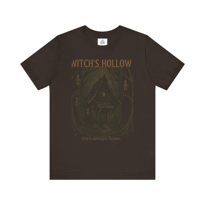 Witch's Hollow Tee, Fall Fashion, Halloween Apparel, Spooky Shirt, Gift for Witches, Unisex Graphic Tee, Cozy Autumn Wear