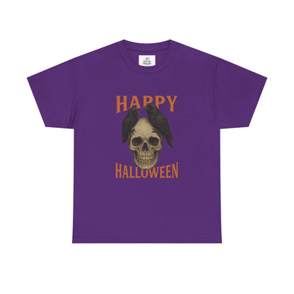 Halloween Skull Unisex Cotton Tee, Spooky T-Shirt, October Fashion, Costume Party Wear, Fall Celebration Shirt