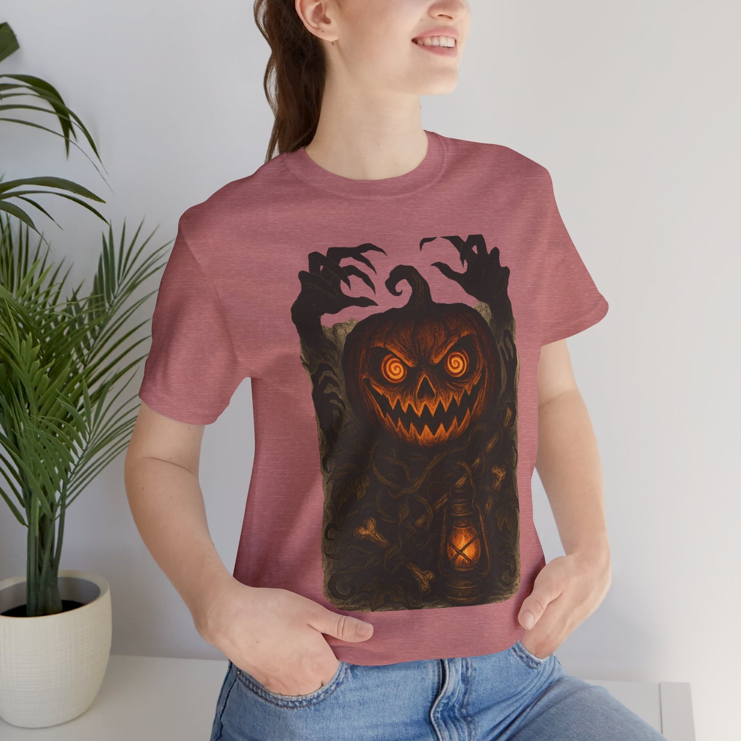 Halloween Pumpkin Tee, Unisex Jersey Short Sleeve Shirt, Fall Festival Apparel, Spooky T-Shirt, Trick or Treat Gift, Autumn Vibes