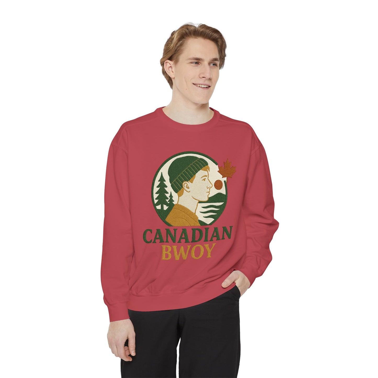 Canadian Bwoy Sweatshirt, Unisex Cozy Apparel, Gift for Canada Day, Casual Streetwear, Nature Lover Sweatshirt, Fall Fashion
