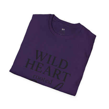Wild Heart Unisex Softstyle T-Shirt | Inspirational Tee, Gift for Nature Lovers, Casual Wear, Birthday Gift, Boho Style