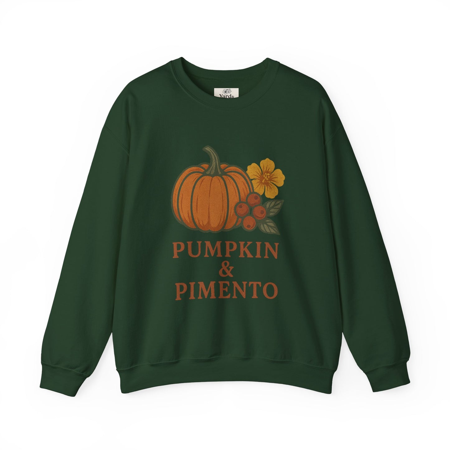 Pumpkin & Pimento Crewneck Sweatshirt, Cozy Fall Sweatshirt, Unisex Autumn Apparel, Thanksgiving Gift, Seasonal Fashion