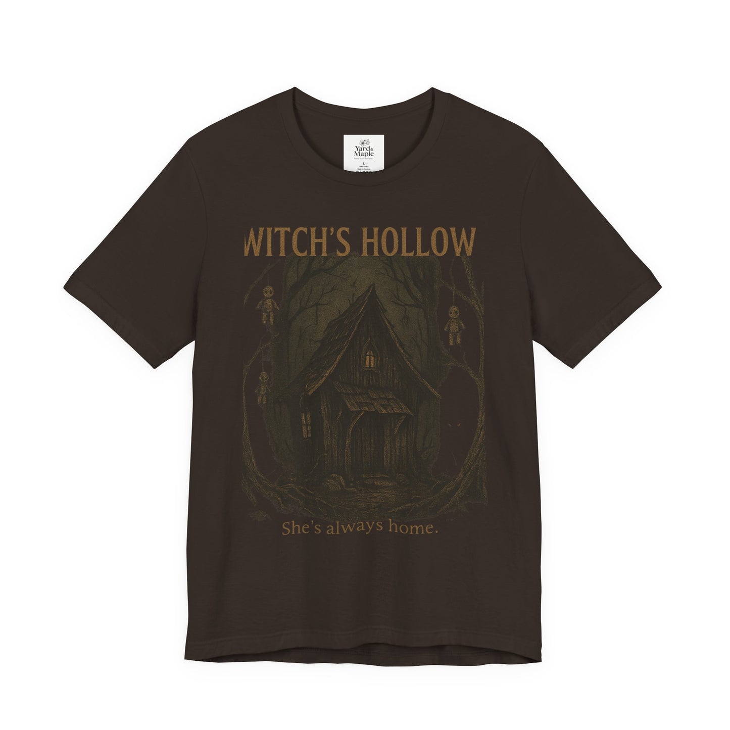 Witch's Hollow Tee, Fall Fashion, Halloween Apparel, Spooky Shirt, Gift for Witches, Unisex Graphic Tee, Cozy Autumn Wear