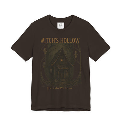Witch's Hollow Tee, Fall Fashion, Halloween Apparel, Spooky Shirt, Gift for Witches, Unisex Graphic Tee, Cozy Autumn Wear