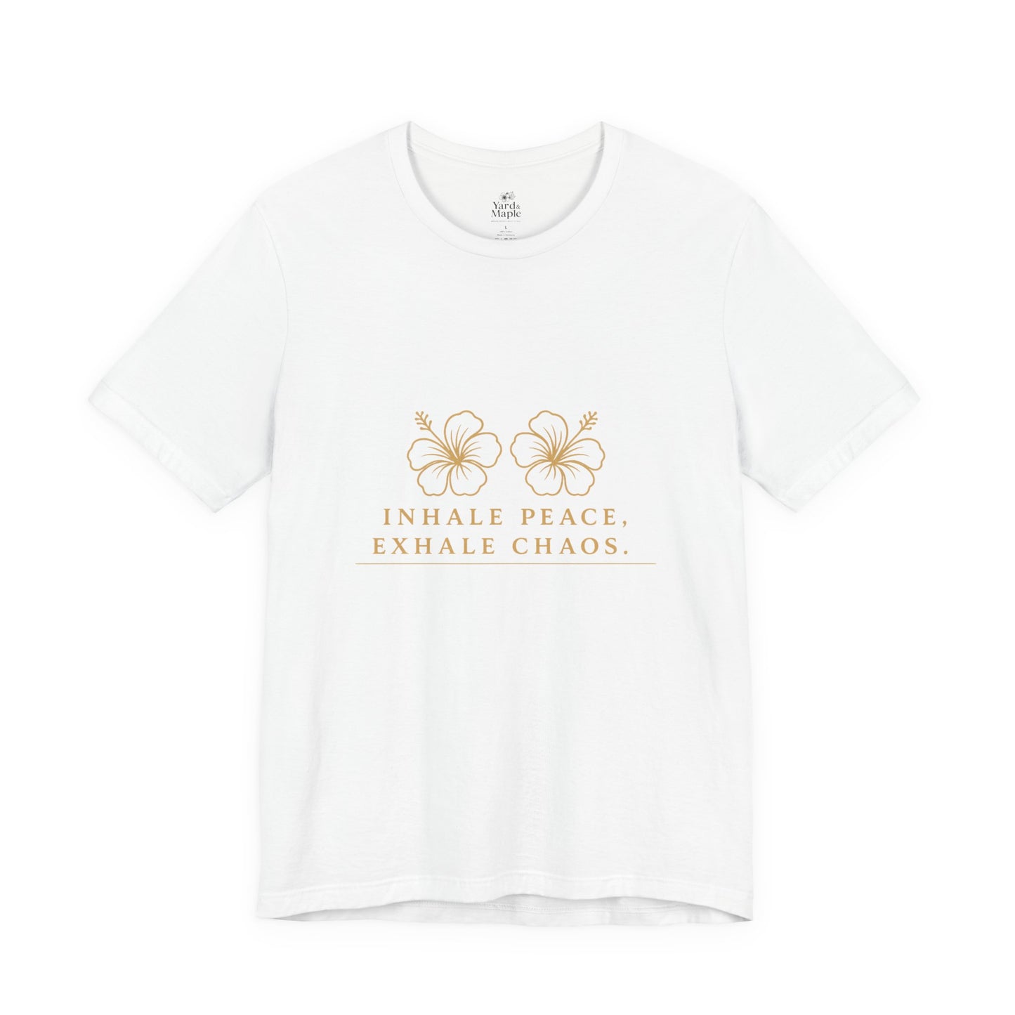 Peaceful Vibes Unisex Tee - Inhale Peace, Exhale Chaos Shirt, Relaxation T-Shirt, Meditation Top, Mindfulness Apparel
