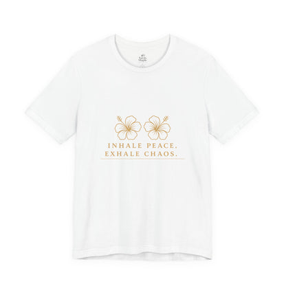 Peaceful Vibes Unisex Tee - Inhale Peace, Exhale Chaos Shirt, Relaxation T-Shirt, Meditation Top, Mindfulness Apparel