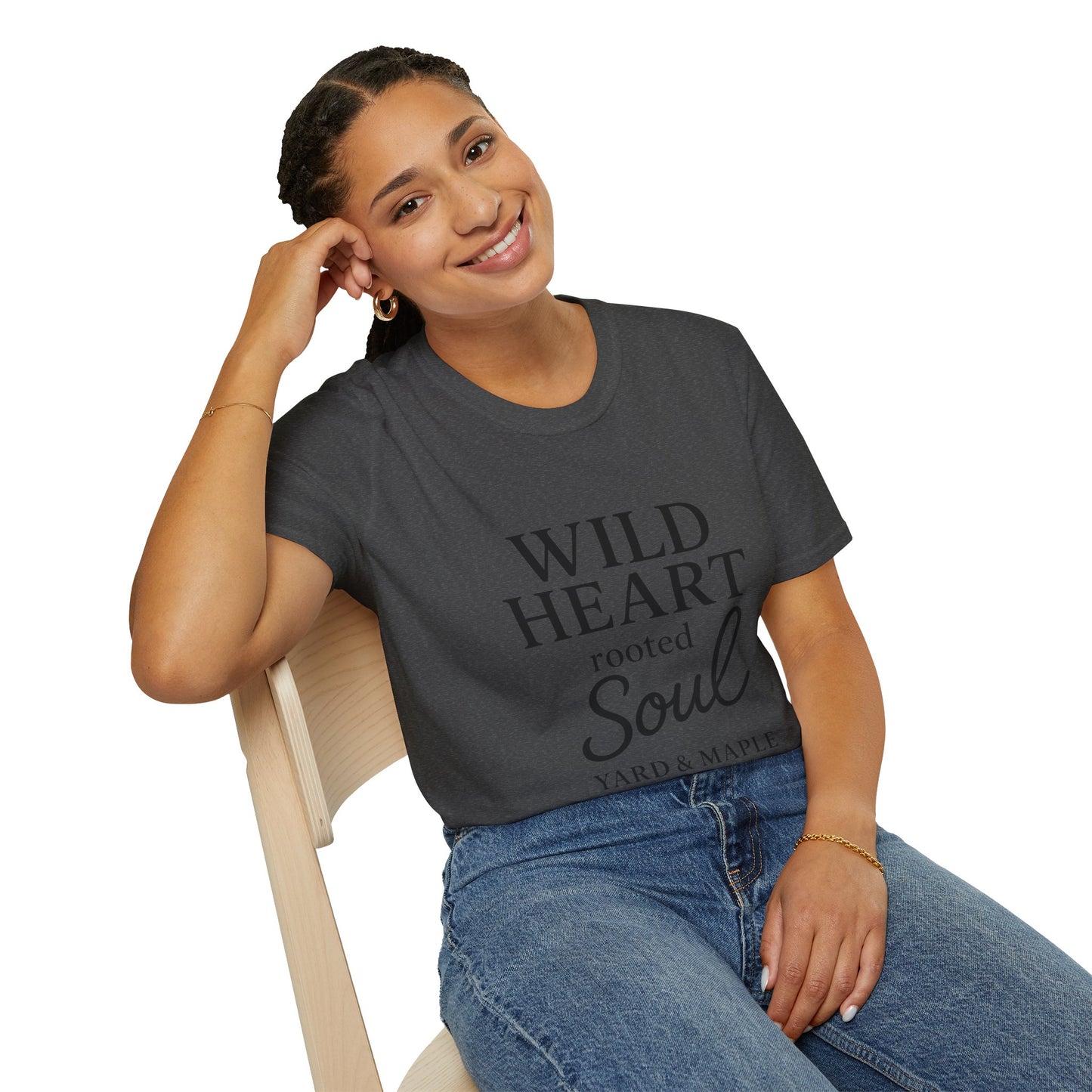 Wild Heart Unisex Softstyle T-Shirt | Inspirational Tee, Gift for Nature Lovers, Casual Wear, Birthday Gift, Boho Style